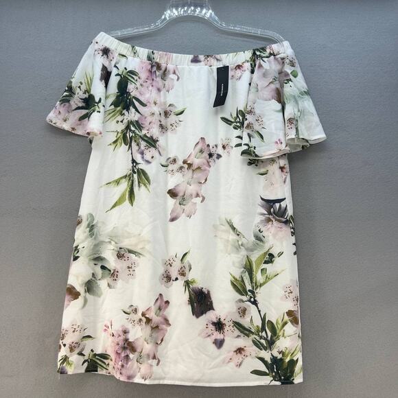 Lulus Dresses & Skirts - Lulus Dress Women's Large NWT Dream of You Ivory Off-The-Shoulder Mini Shift